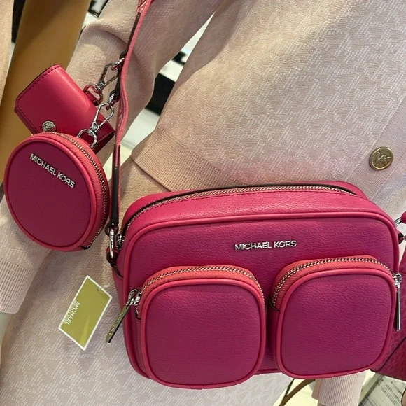 Michael Kors Jet Set Leather Medium Crossbody Bag Case for Apple AirPods Pro - Picture 16 of 16